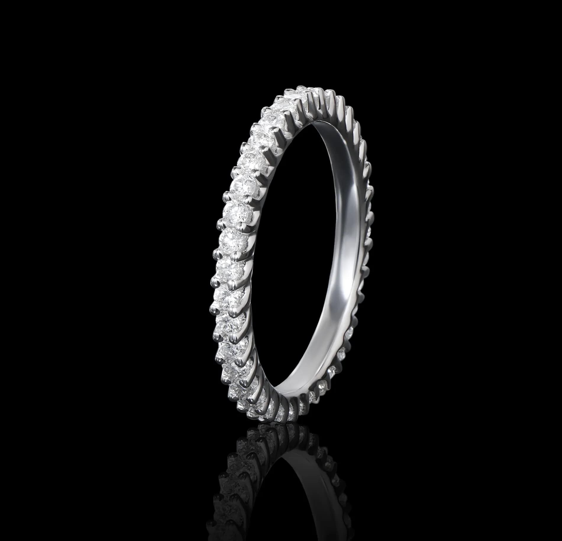 Доріжка з діамантами з білого золота Wave 30 pcs R2 1,75mm (15,5)