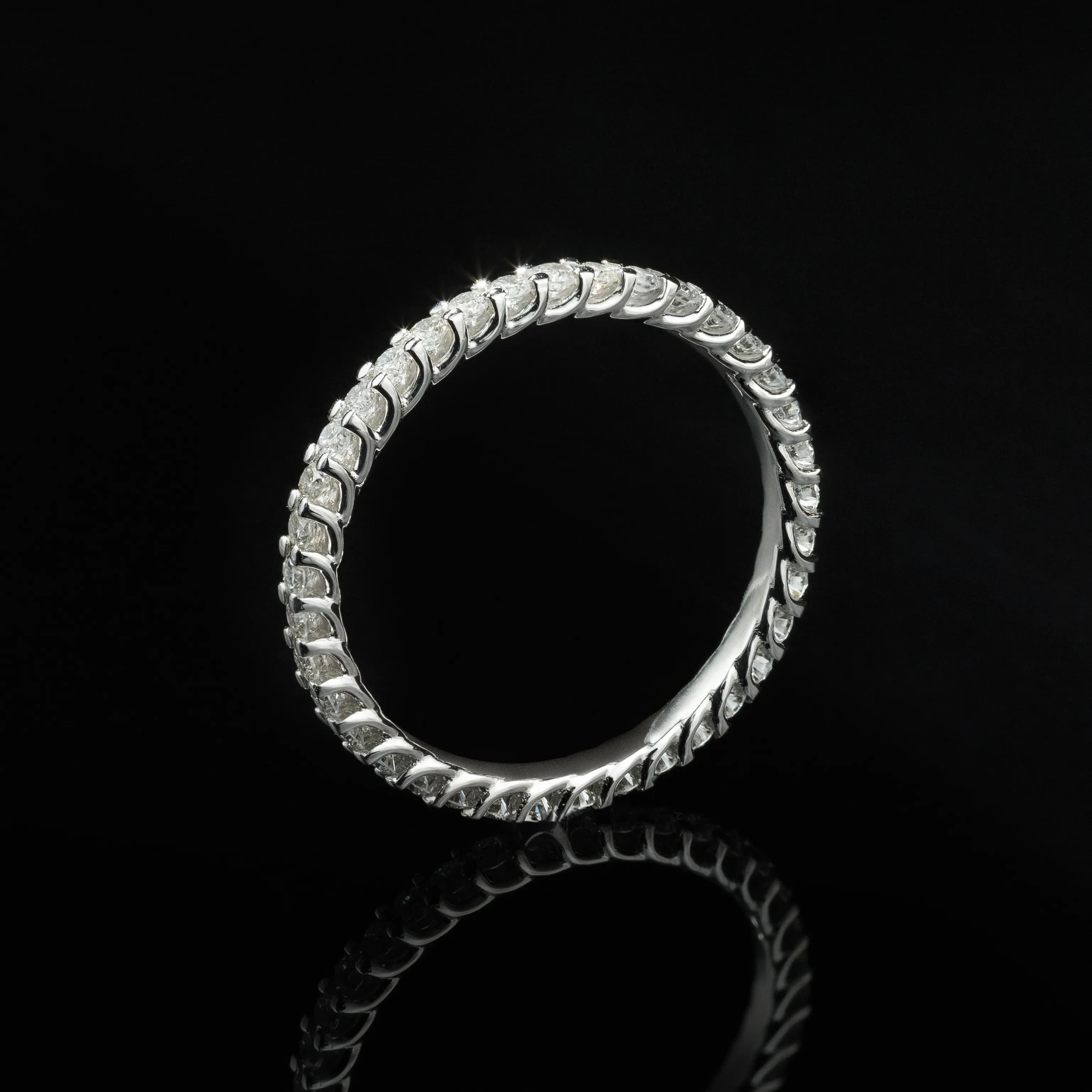 Доріжка з діамантами з білого золота Wave 30 pcs R2 1,5mm